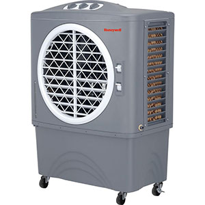 Honeywell CO48PM Evaporative Air Cooler For Indoor, Outdoor and Commercial Use, 1062 CFM - 10.6 Gallon Tank, Gray
