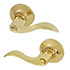 Honeywell Wave Entry Door Lever, Polished Brass