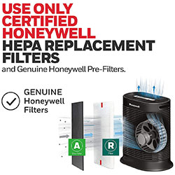 Purificateur d’air HEPA véritable série Designer HPA830WC Honeywell avec la  technologie UltraQuiet et godet pour aromathérapie apaisante