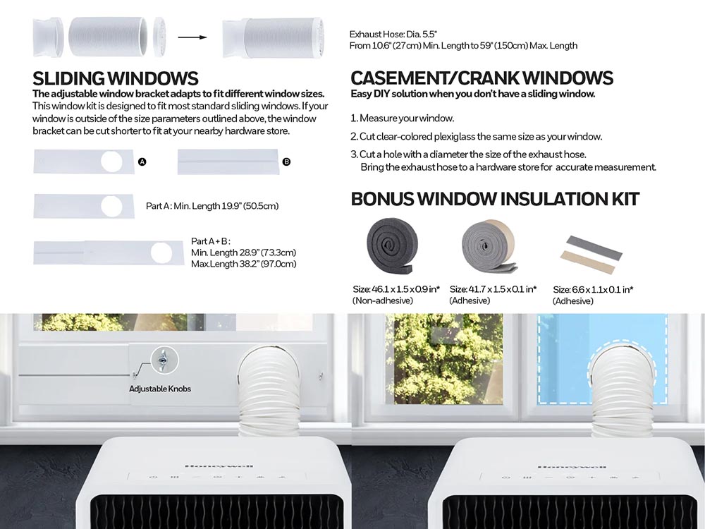 honeywell hx air conditioner window bracket installation