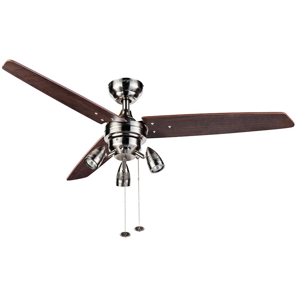 Honeywell Wicker Park Ceiling Fan Satin Nickel 48 Inch 10268