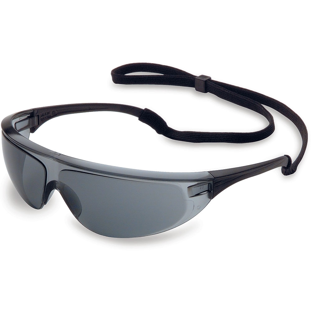 Uvex by Honeywell Millennia Sport Safety Eyewear Black Frame TSR Gray Lens with Anti Scratch Hardcoat 11150751