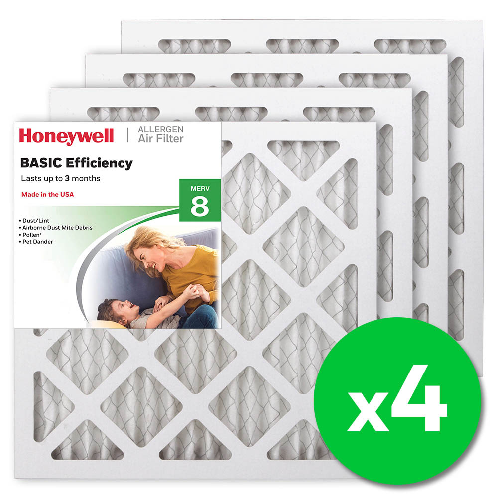 Honeywell 14x14x1 Standard Efficiency Allergen MERV 8 Air Filter (4 Pack)