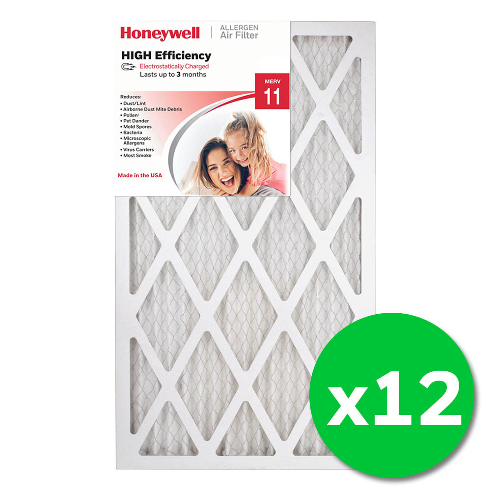 Honeywell 14x24x1 High Efficiency Allergen MERV 11 Air Filter - 12 Pack