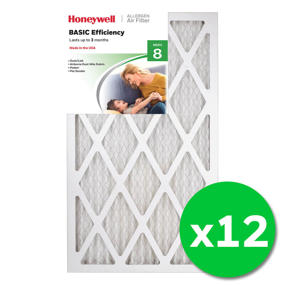 Honeywell 14x24x1 Standard Efficiency Allergen MERV 8 Air Filter (12 Pack)