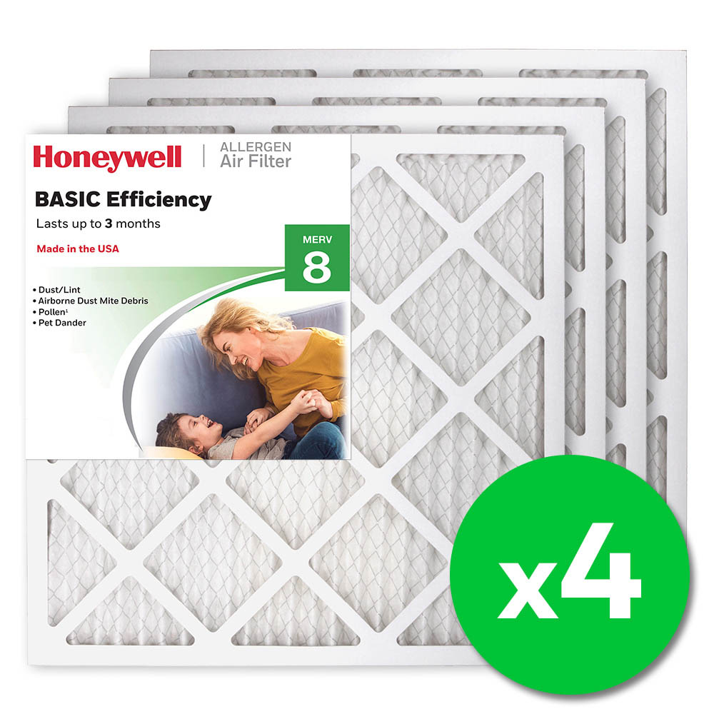 Honeywell 20x20x1 Standard Efficiency Allergen MERV 8 Air Filter (4 Pack)