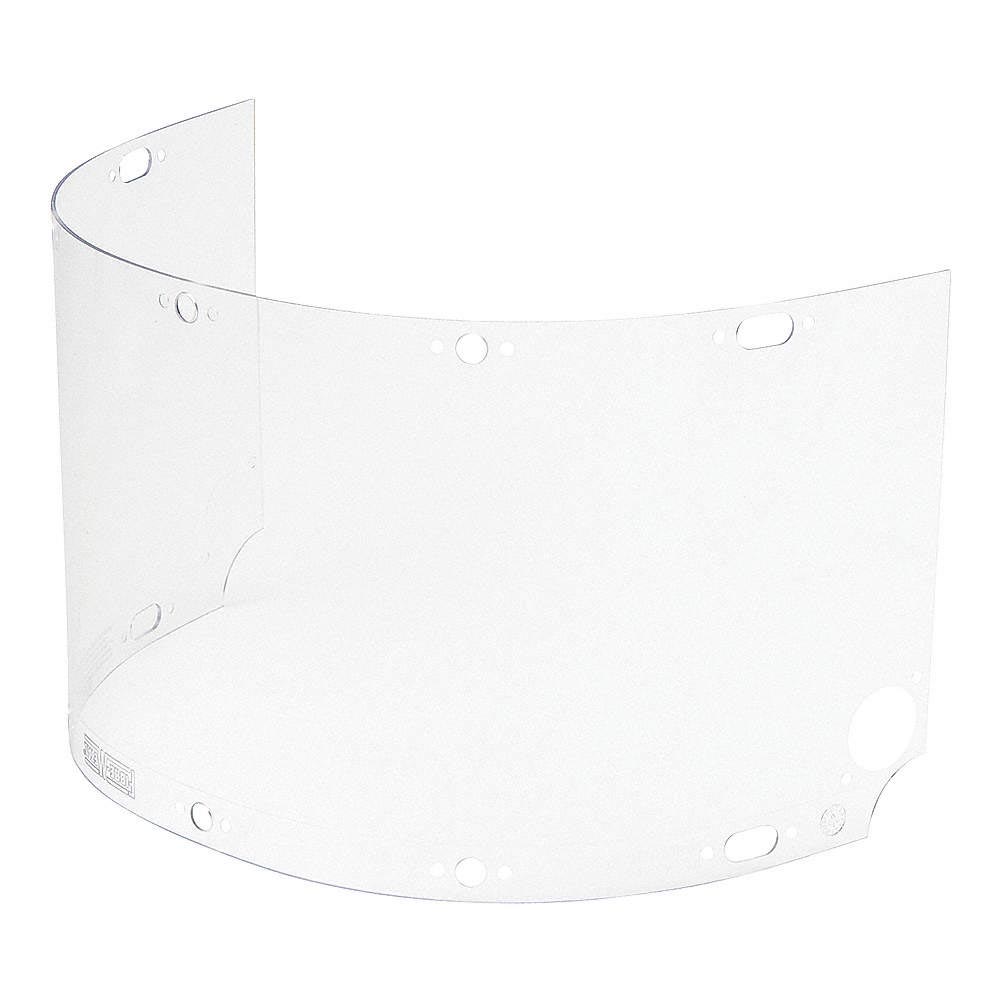 Honeywell Fibre-Metal Dual Crown Extended View Face Shield Window, 8 in x 16.5 in x .04 mm