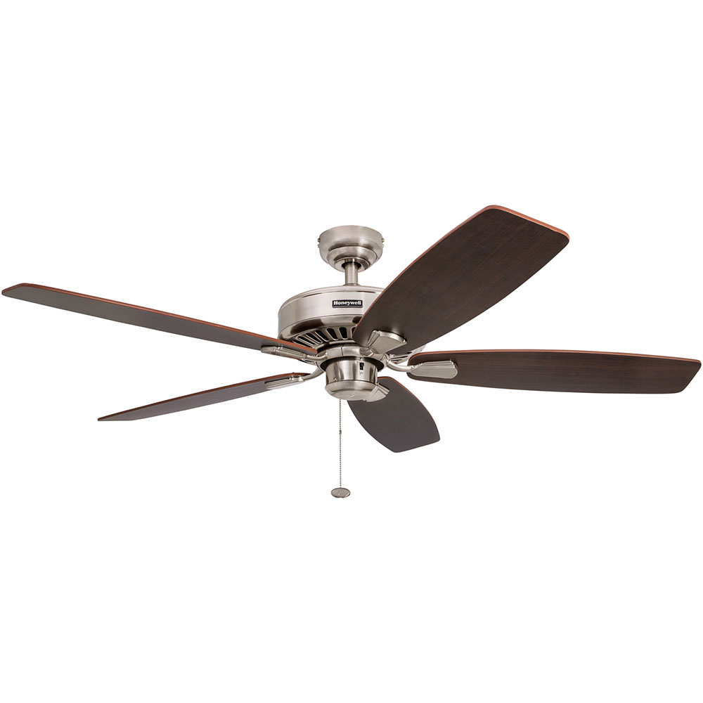 Honeywell Sutton Ceiling Fan, Brushed Nickel Finish, 52 Inch - 50190
