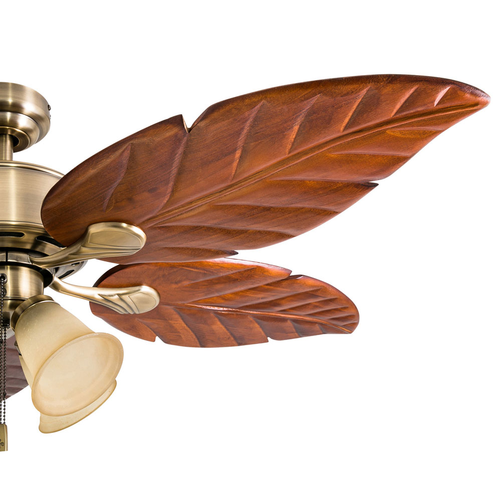 Honeywell Ceiling Fans 50504-01 Royal Palm Ceiling Fan 52 Aged Brass 