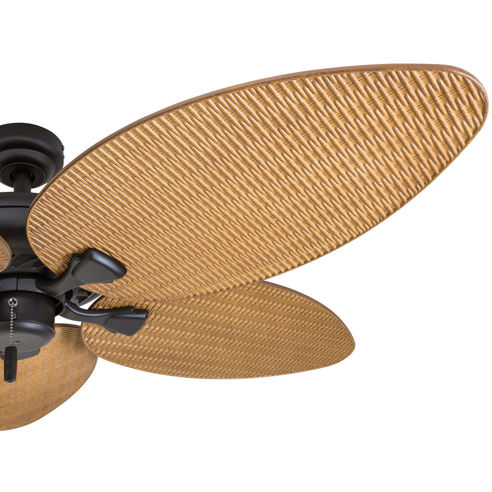 Honeywell Palm Valley 52-Inch Bronze Tropical Ceiling Fan with Palm Leaf  Blades - 50505-03