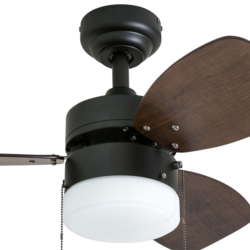 Honeywell Ocean Breeze 30" Brushed Nickel Small LED Ceiling Fan with Light 