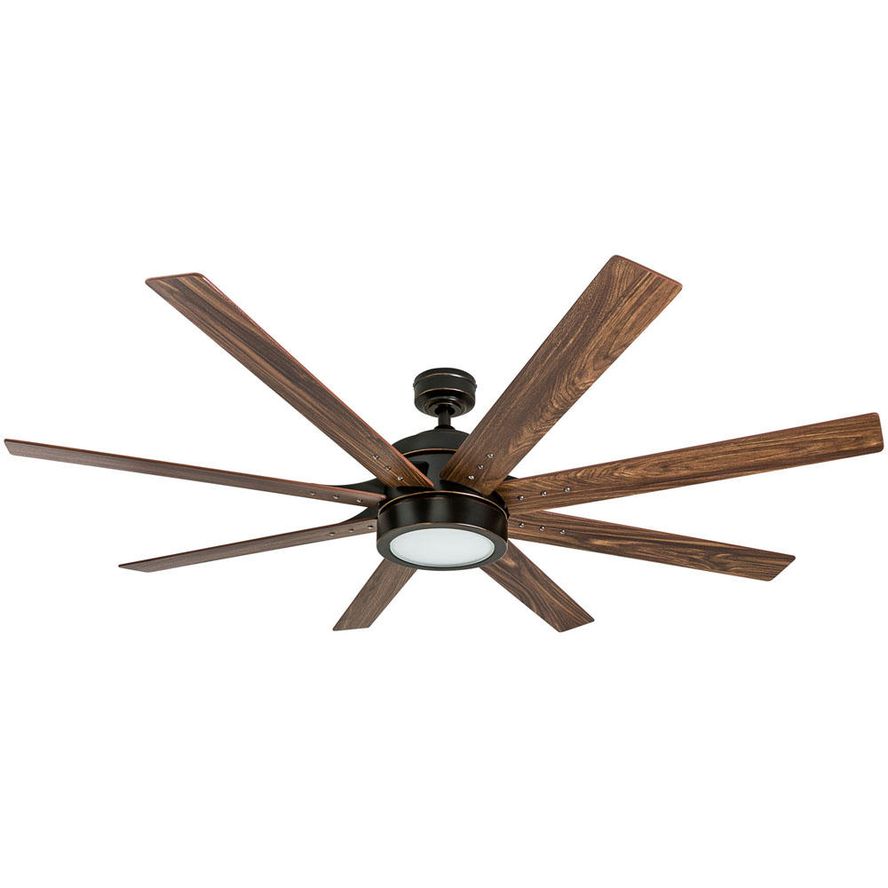 Honeywell Xerxes 62 Inch Oil Rubbed Bronze Led Remote Control Ceiling Fan 8 Blade Integrated Light 50609 03