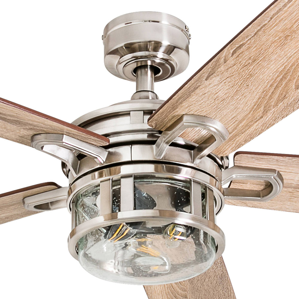 Honeywell Bontera Ceiling Fan, Brushed Nickel Finish, 52 Inch - 50610