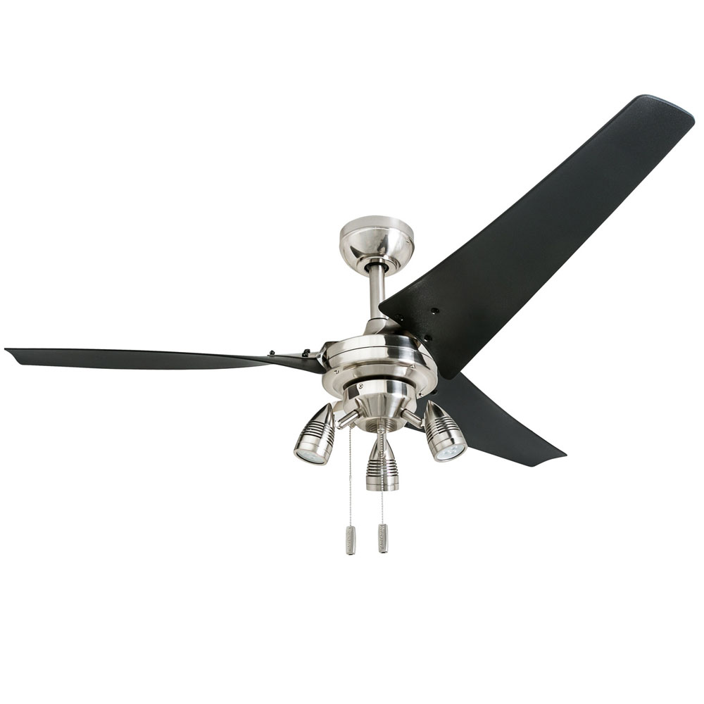 Honeywell Phelix 56-Inch Brushed Nickel 3 Blade Contemporary Ceiling Fan - 50611-03