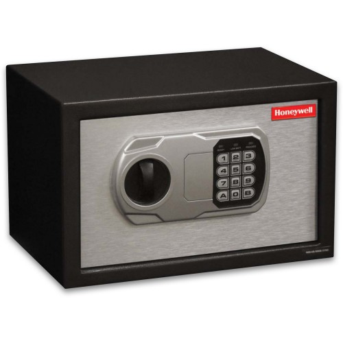 Honeywell 5102 Steel Security Safe-Digital Lock (.31 cu'), Brushed Aluminum Front