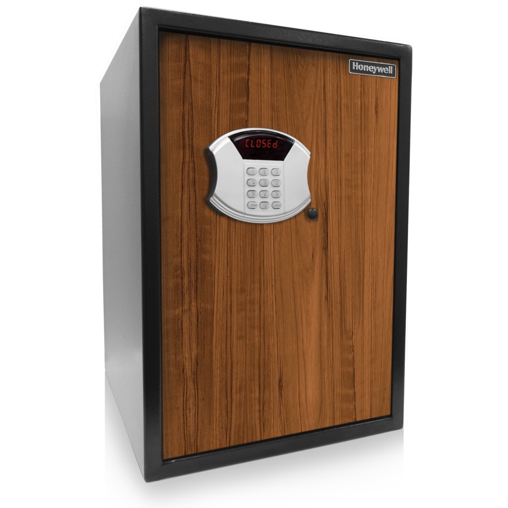 Honeywell 5107SB Digital Security Safe with Depository Slot and Faux Wood Door Panel, Amber (2.87 Cu Ft.)