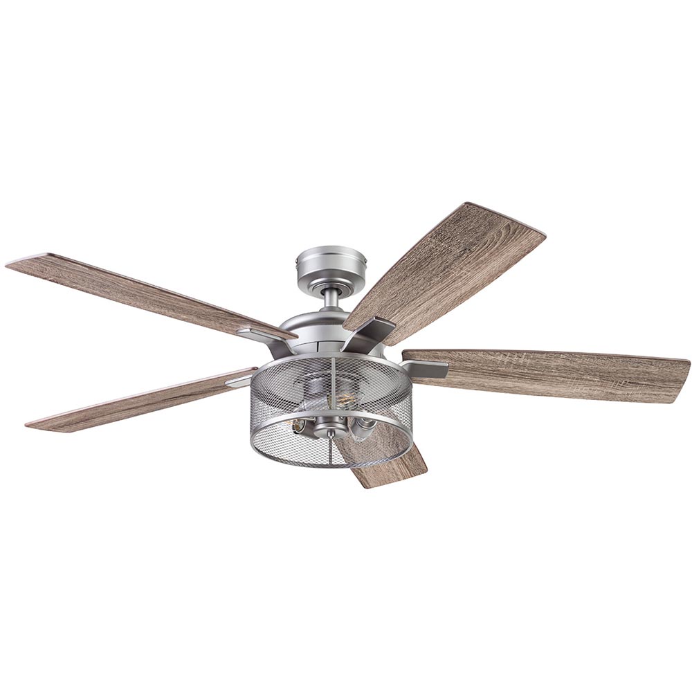 Honeywell Carnegie Indoor Ceiling Fan, Pewter, 52-Inch - 51460