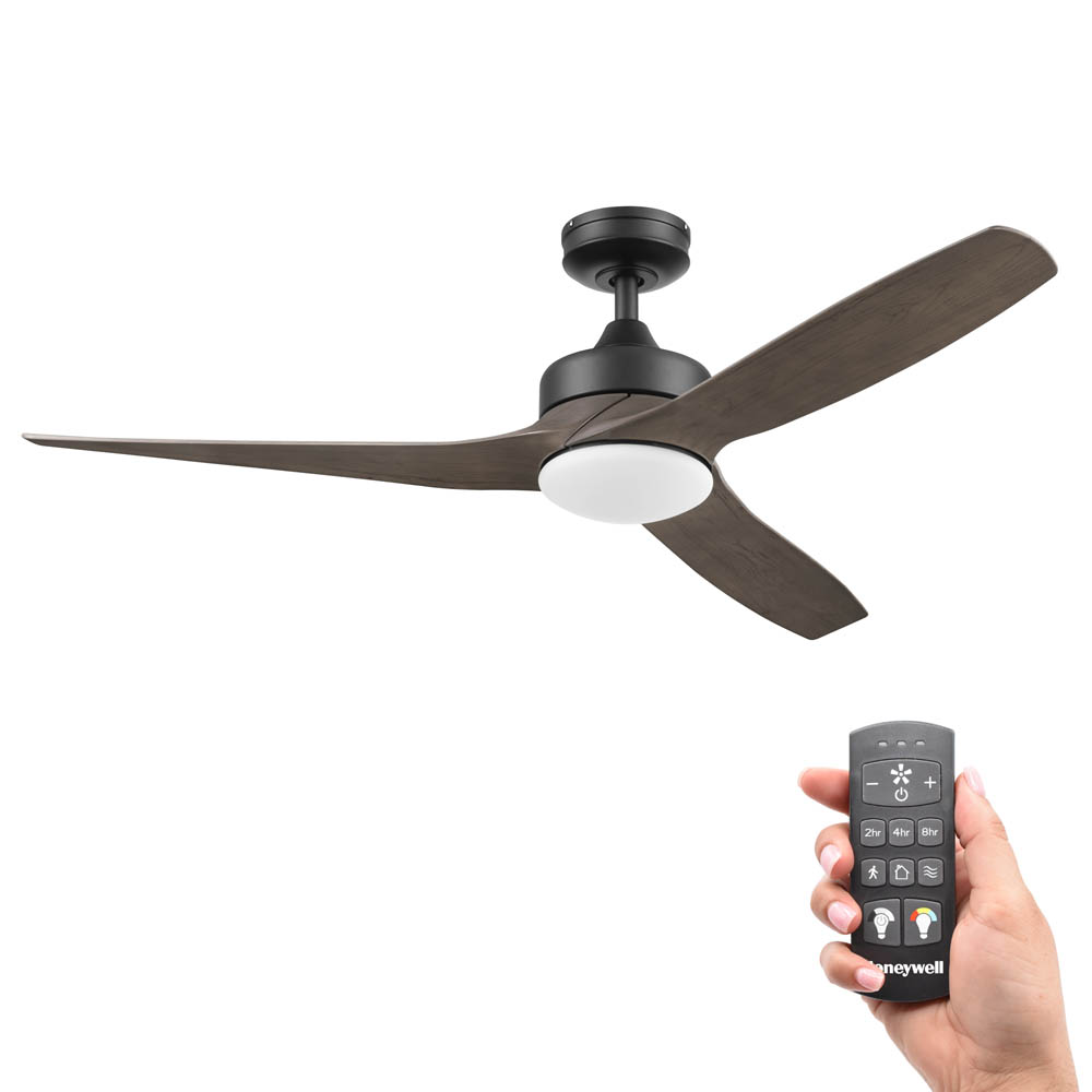 52 Indoor LED Ceiling Fan 3 Colors Changing Light Kit 6 Speeds w/Remote  Control