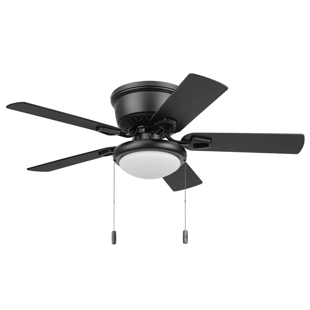 Honeywell Braystone 42 Inch Indoor Matte Black Ceiling Fan with Light & Pull Chain - 53043
