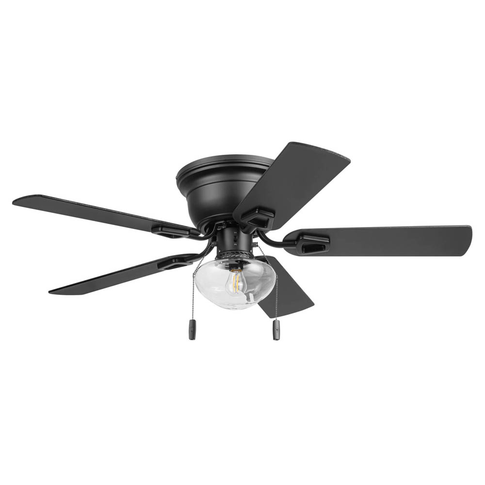 Honeywell Halle 42 Inch Indoor Matte Black Ceiling Fan with Light & Pull Chain - 53044