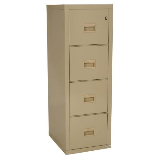Honeywell 7224 Letter Legal Locking 4 Drawer Vertical File Cabinet