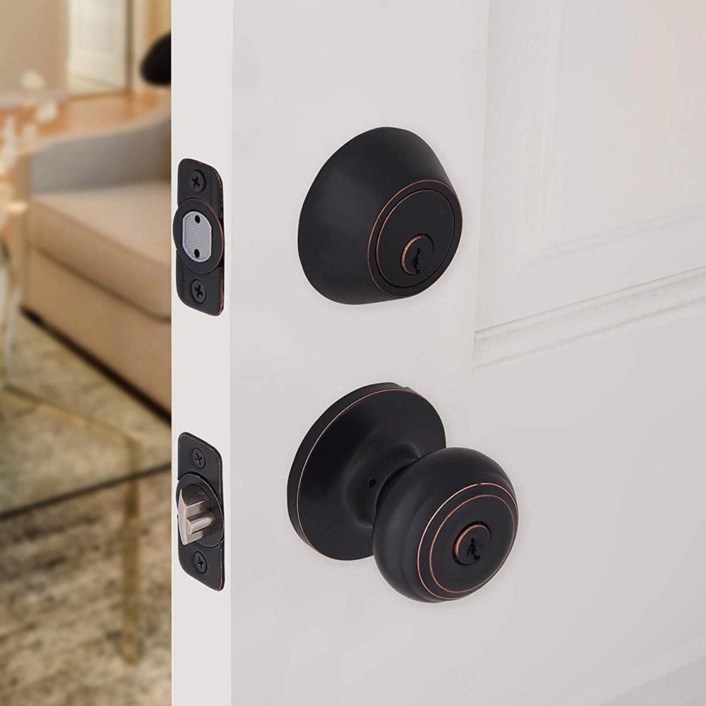 Honeywell Classic Knob Home Security Kit, Oil Rubbed Bronze