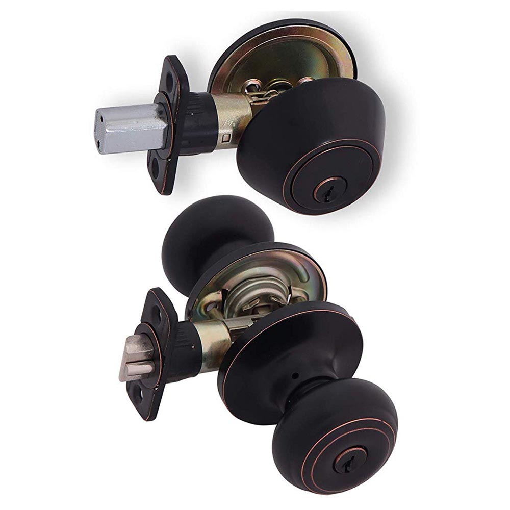 Honeywell Classic Door Knob Home Security Kit, Oil Rubbed Bronze, 8101406