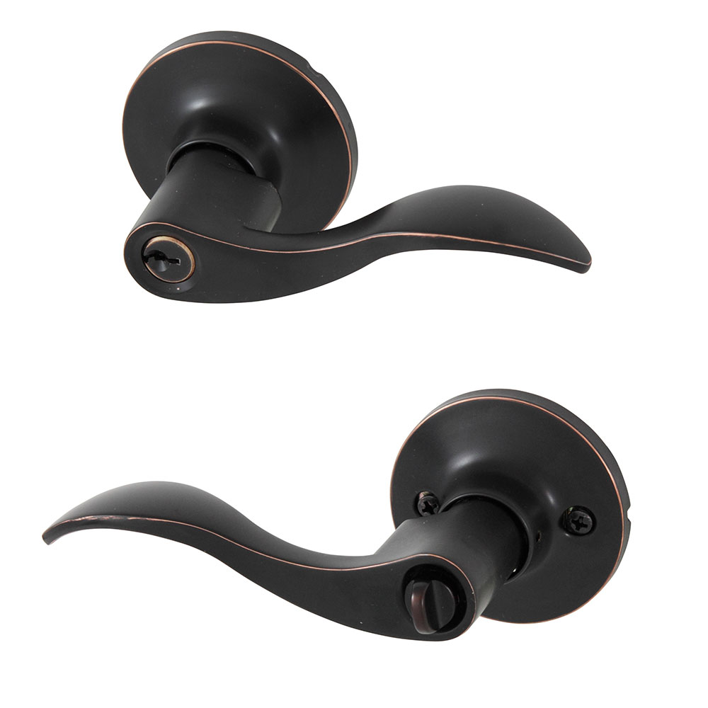 Honeywell Wave Entry Lever, Oil Rubbed Bronze