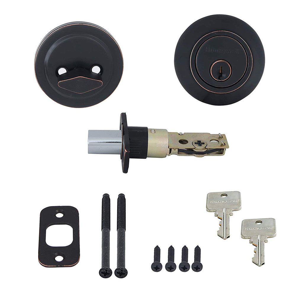 Honeywell Single Cylinder Deadbolt, Oil Rubbed Bronze, 8111409