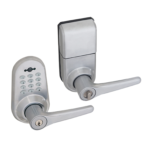 Honeywell Digital Door Entry Lever Lock with Remote in Satin Chrome, 8634301