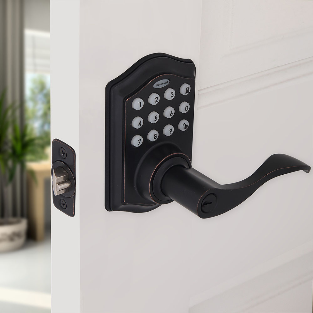 Honeywell Bluetooth Enabled Digital Door Knob Lock With Keypad, Bronze