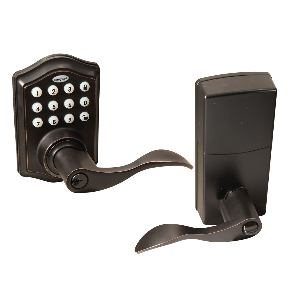 Honeywell Electronic Entry Lever Door Lock with Keypad in Oil Rubbed Bronze, 8734401