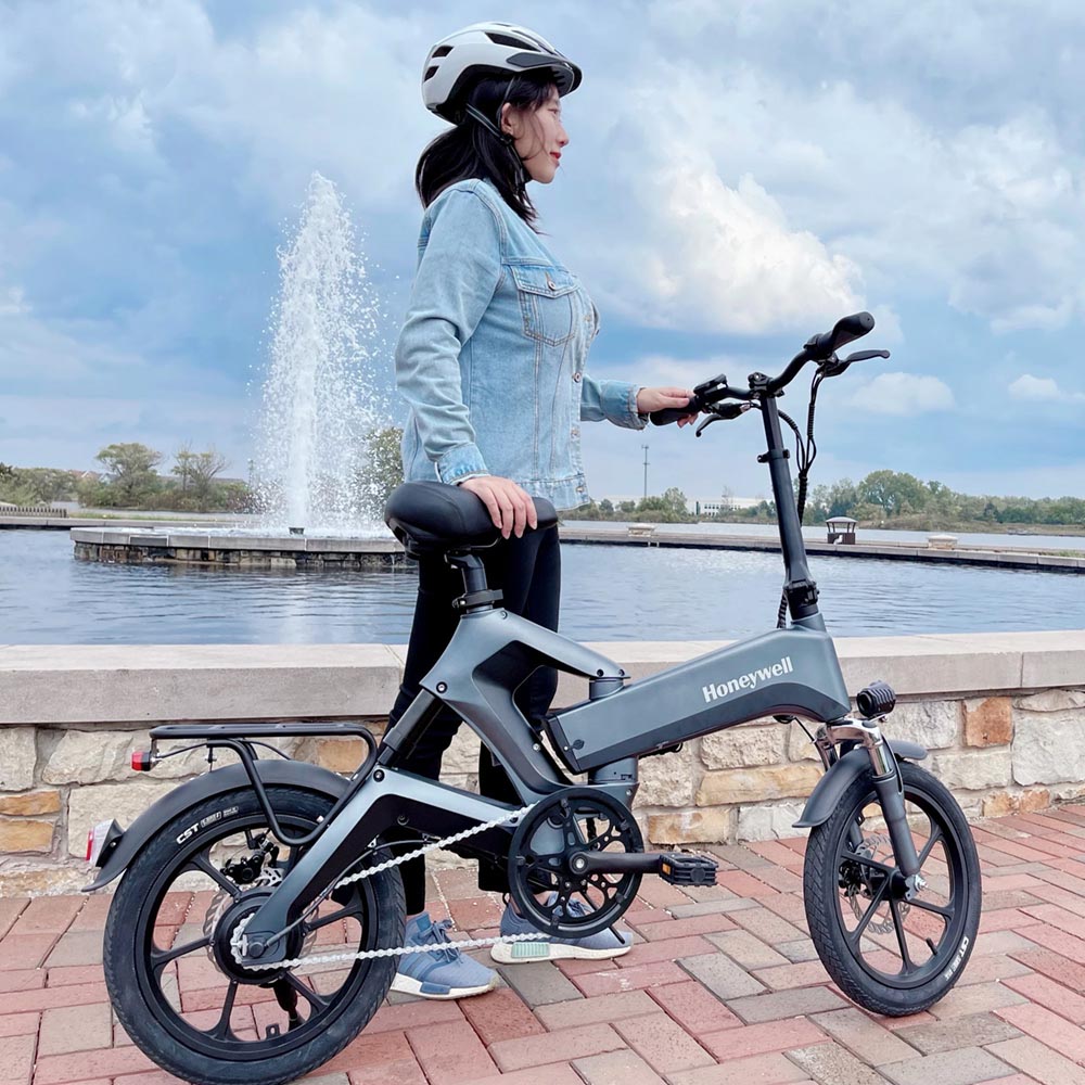 Honeywell Dasher Electric Foldable Commuter E-Bike, Dark Gray