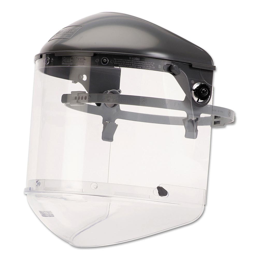 Fibre-Metal by Honeywell Dual Crown High Performance Faceshields, F400 4 inch Crown with 6750CL Clear Window and 5000 Speedy Loop - FM5400DCCL