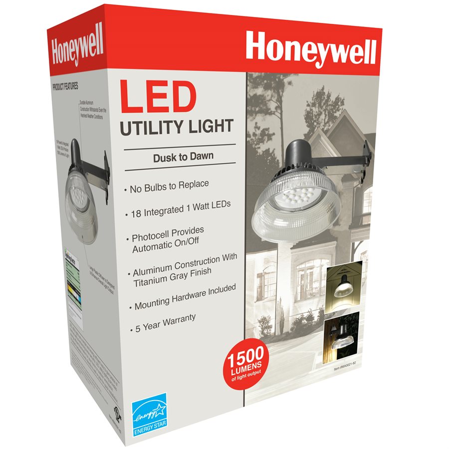 Honeywell MA002182 LED Security Light In Aluminum Construction, 1500