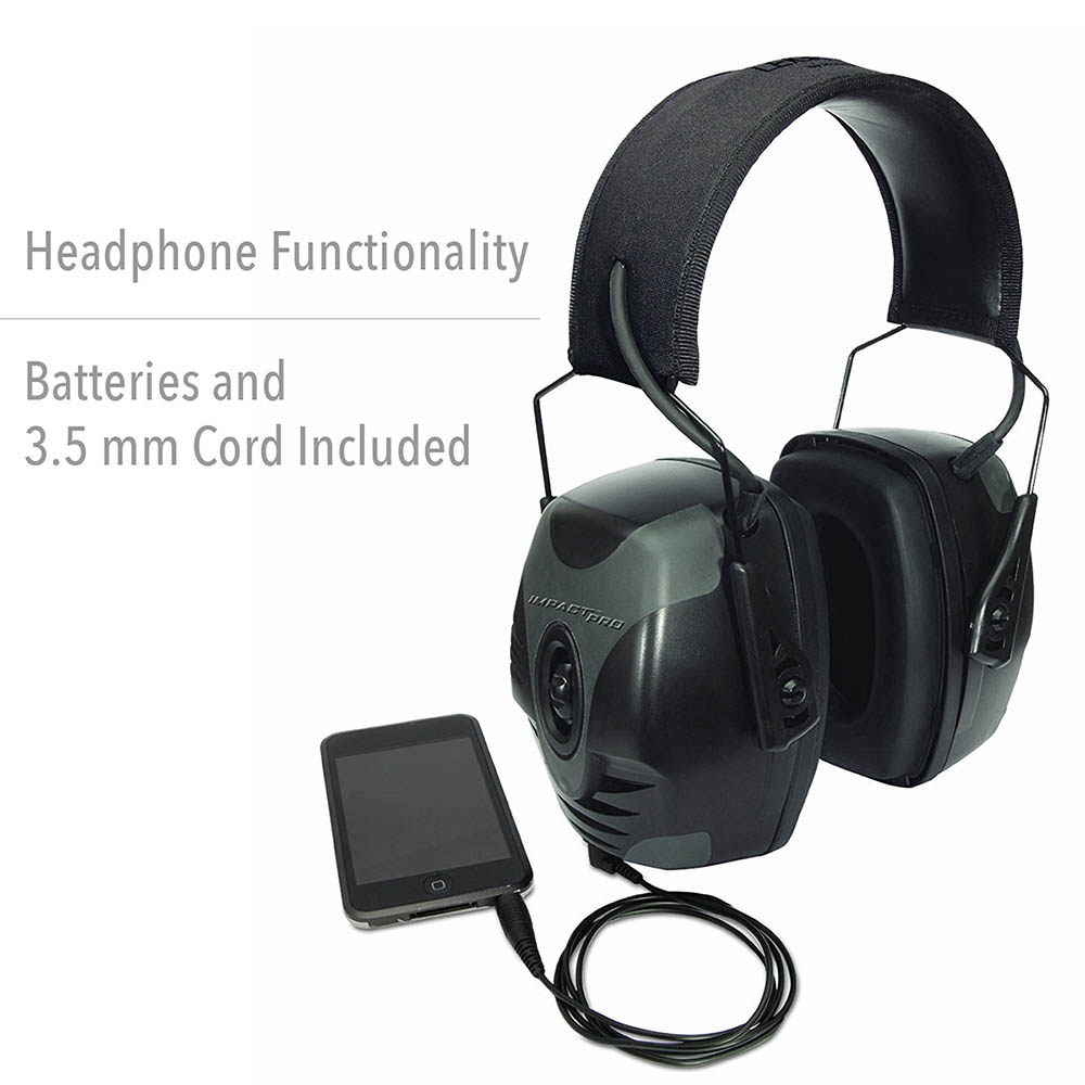 Howard Leight by Honeywell Impact Sport Bolt Sound Amplification Electronic  Earmuff, Black - R-02525