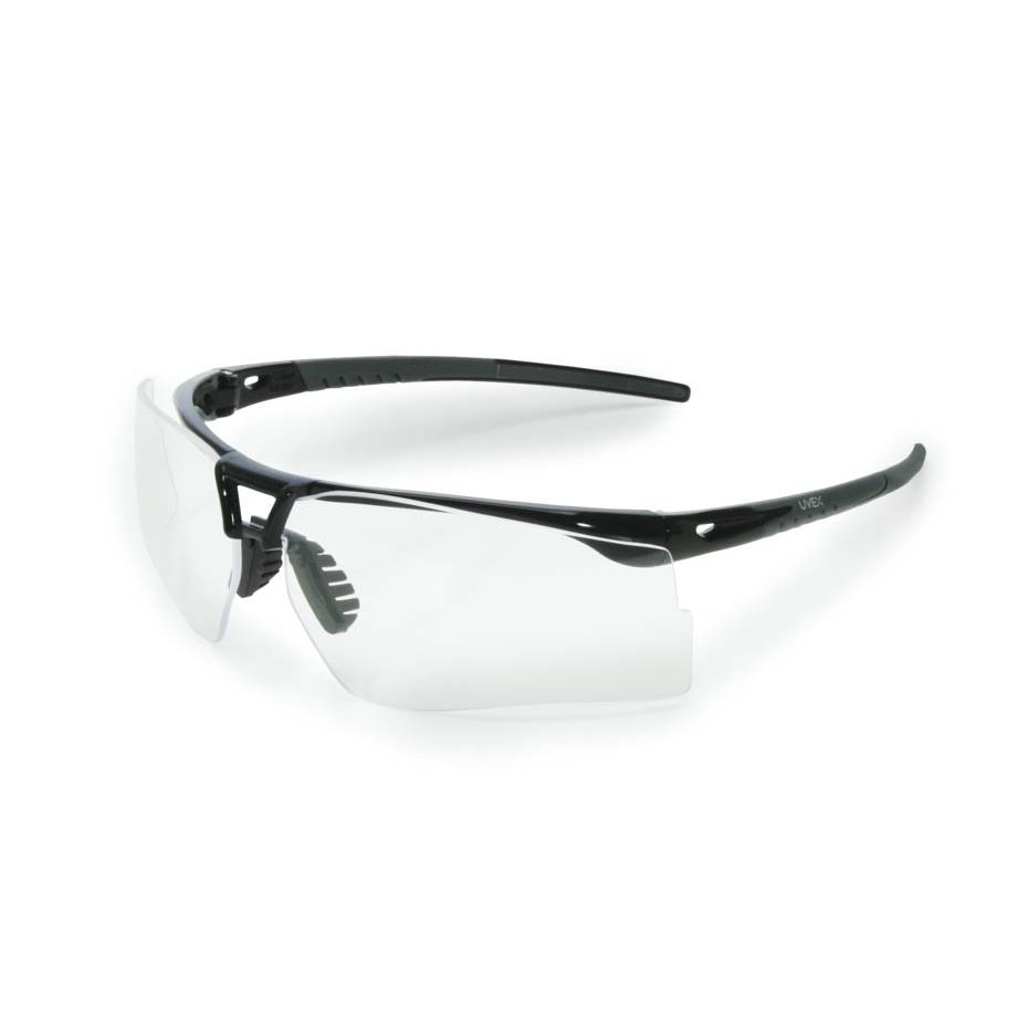 Honeywell Bayonet Shooter's Safety Eyewear, Black Frame, Clear Lens, Anti-Fog Lens Coating, Microfiber Bag - R-05000