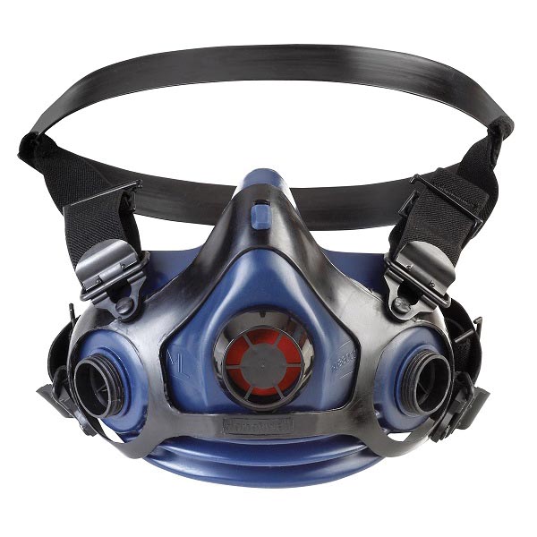 North Safety RU88001ML Honeywell RU8800 Half Mask, Triple Flange Silicone Half Mask, Size Medium/Large 