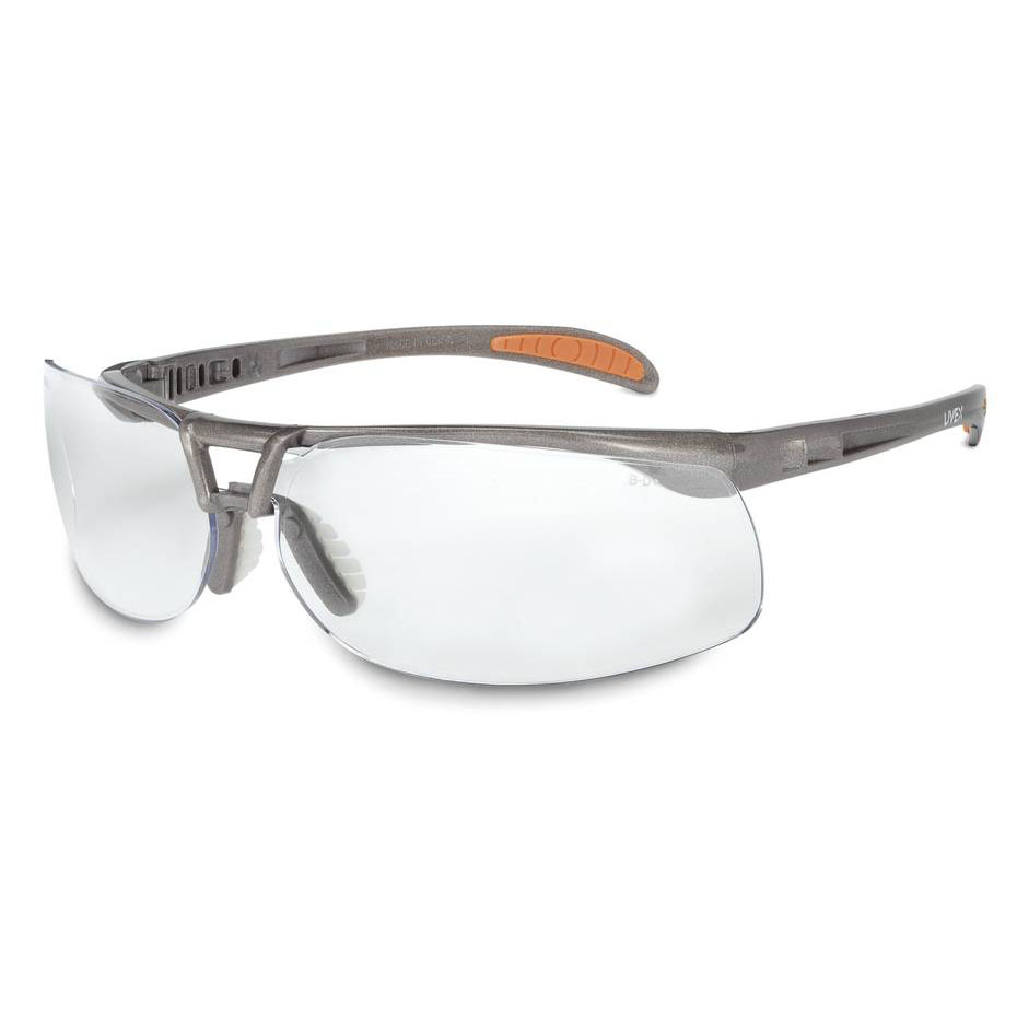 Honeywell Uvex Protege Safety Eyewear, Sandstone Frame, Clear Lens ...