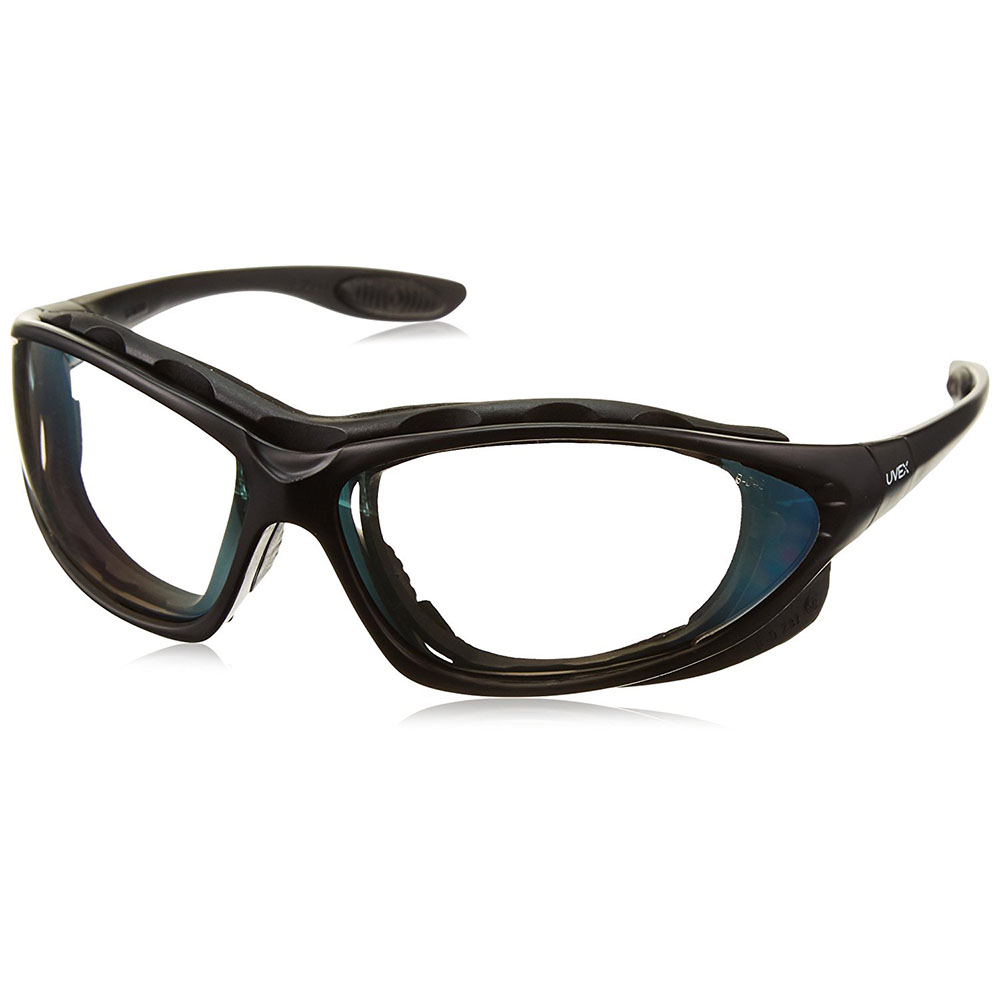 Uvex S0624X Seismic Safety Eyewear SCT-Reflect 50 Uvextra Anti-Fog Lens/Headband Metallic Blue Frame 