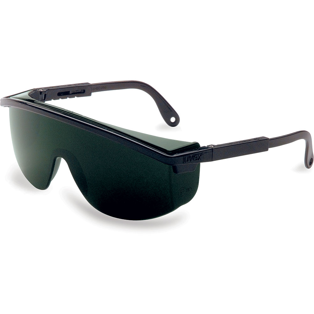 UVEX by Honeywell Astrospec 3000 Black Safety Glasses With Shade 5.0 Anti-Scratch/Hard Coat/Infra-Dura Lens - S1112