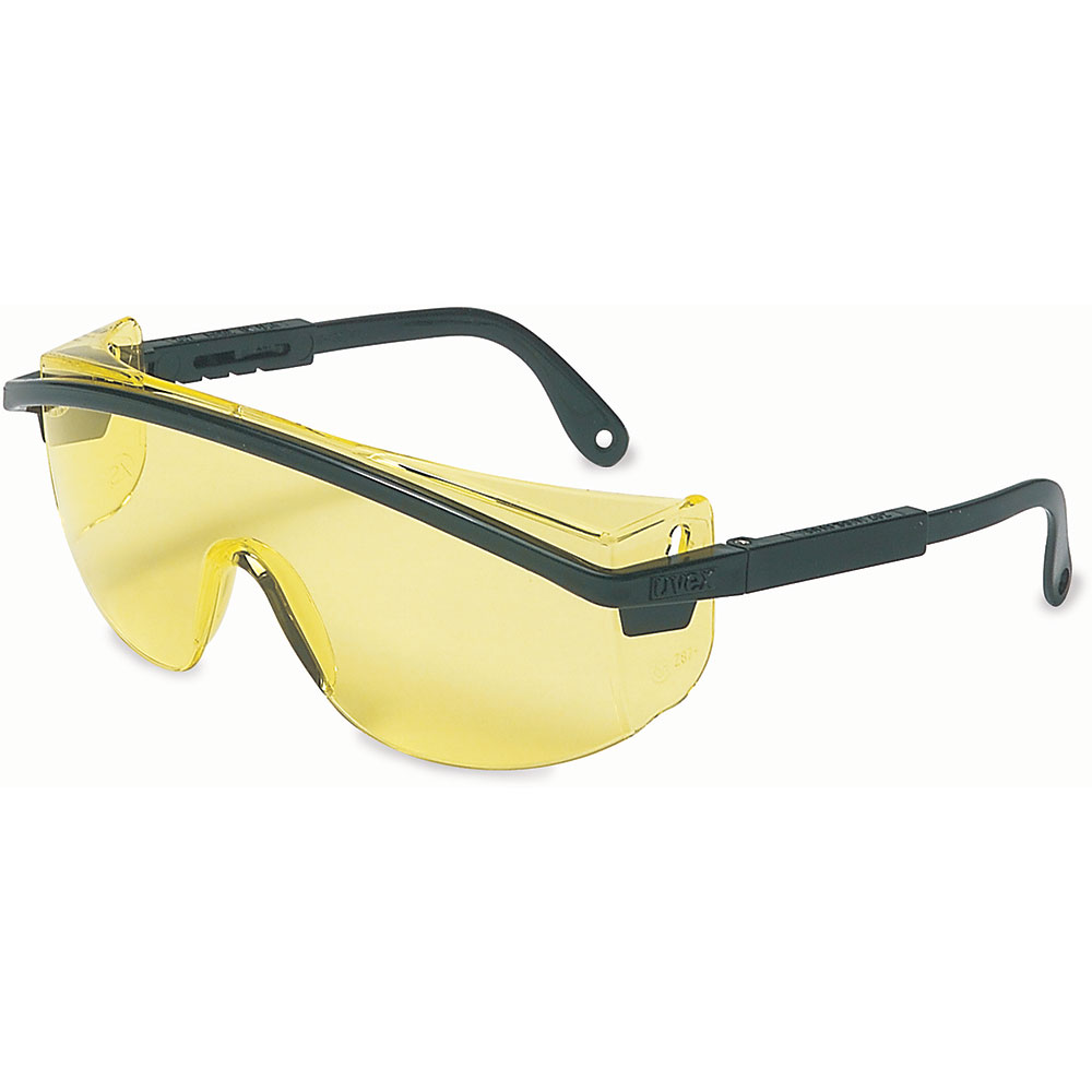 UVEX by Honeywell Astrospec 3000 Amber Safety Glasses, Scratch-Resistant, Half-Frame - S145