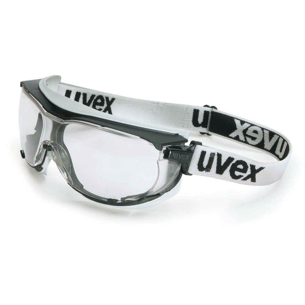 Uvex Carbon Vision Impact Chemical Splash Goggles, Clear Lens, Uvex Headband - S1650DF