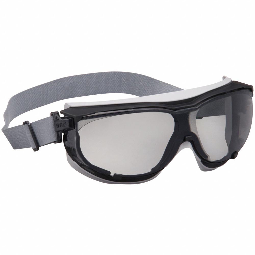 Uvex Carbon Vision Impact Chemical Splash Goggles, Gray Lens, Gray Headband - S1651D