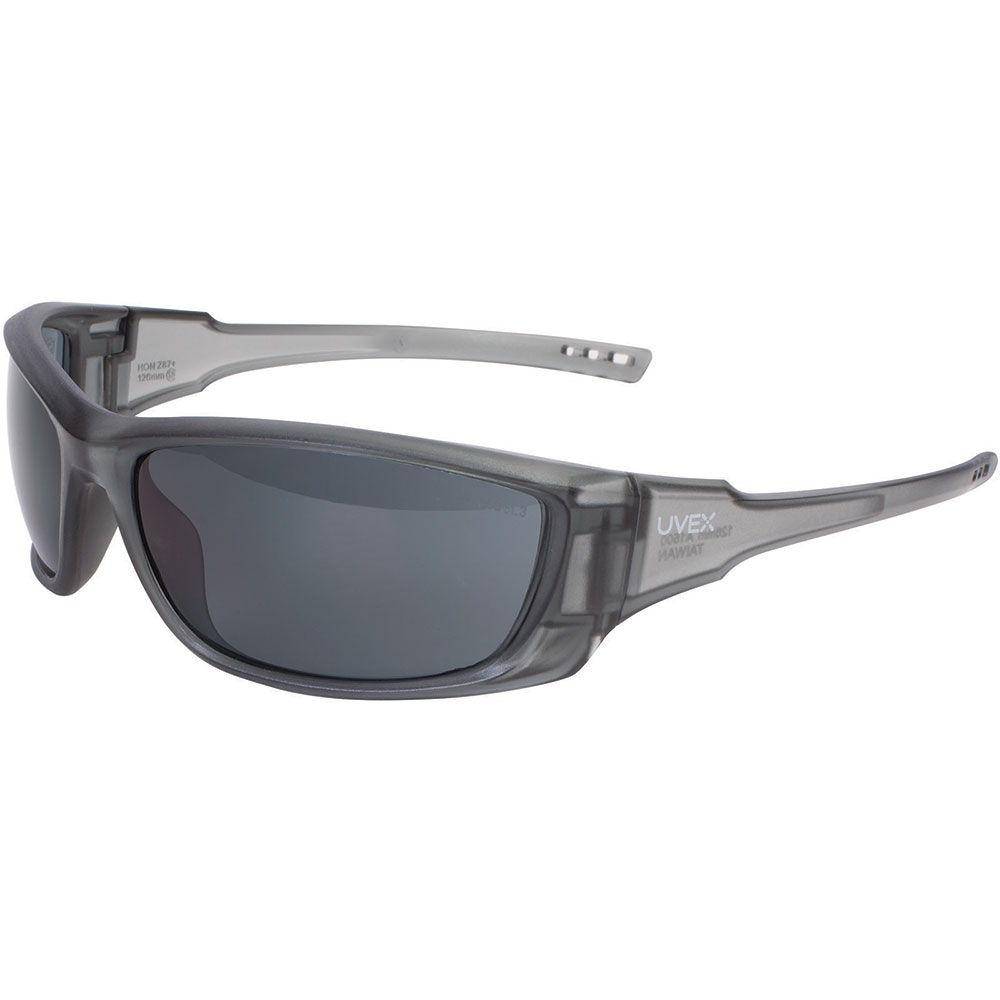 Uvex by Honeywell A1500 Series Safety Eyewear with Gray Frame, Gray Lens and Scratch-Resistant Hard Coat - S2161
