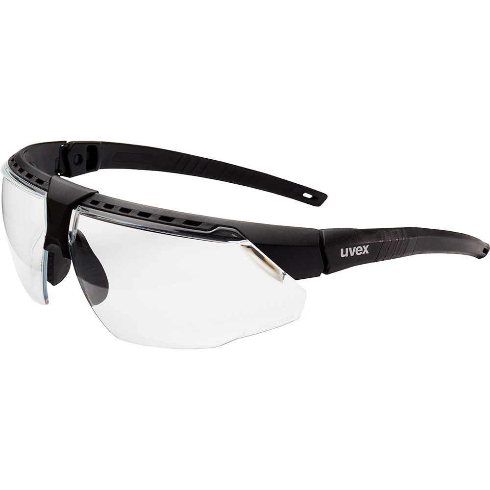 UVEX by Honeywell Avatar Safety Glasses Black Frame with Clear Lens & Anti-Scratch Hardcoat - S2850