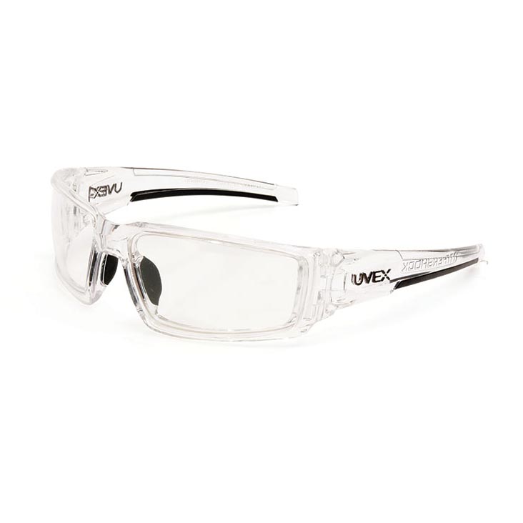 UVEX by Honeywell Hypershock Safety Glasses, Clear Frame with Clear Lens & Uvextreme Plus Anti-Fog Coating - S2970XP