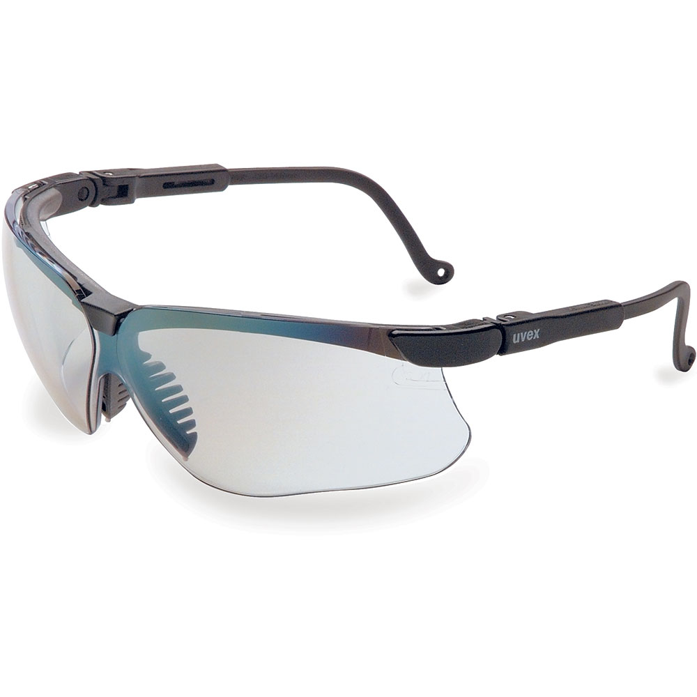 UVEX by Honeywell Genesis Safety Eyewear, Black Frame, SCT-Reflect 50 Ultra-Dura Hardcoat Lens - S3204