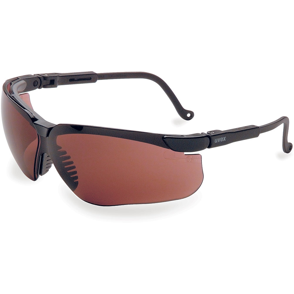 Uvex by Honeywell Genesis Safety Eyewear, Black Frame, SCT-Gray UV Extreme Anti-Fog Lens - S3205X