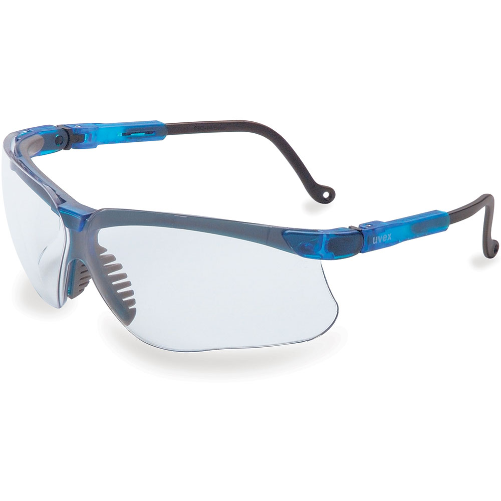 UVEX by Honeywell Genesis Vapor Blue Safety Glasses with Clear Anti-Fog Lens - S3240X